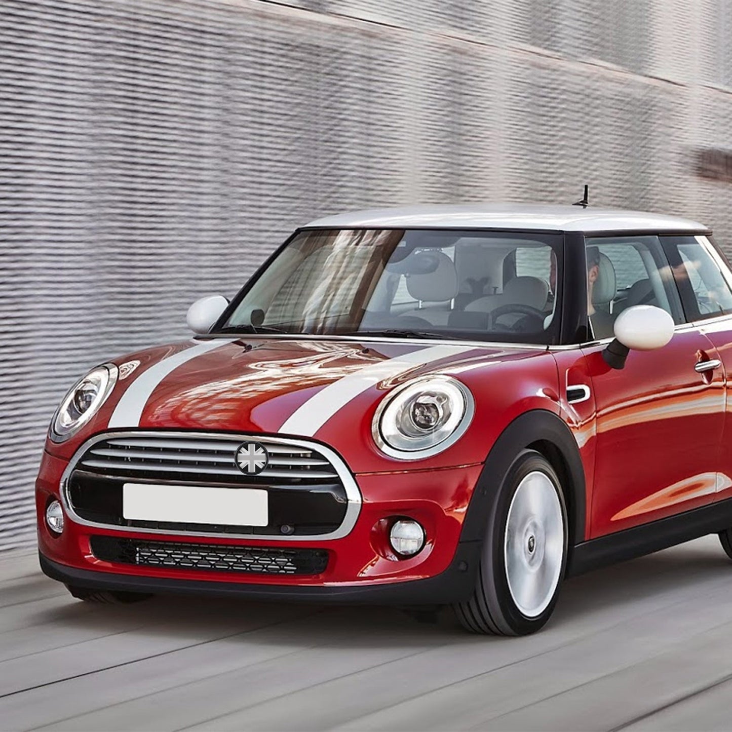 Emblème de calandre avant BMW MINI Cooper noir et blanc avec drapeau britannique