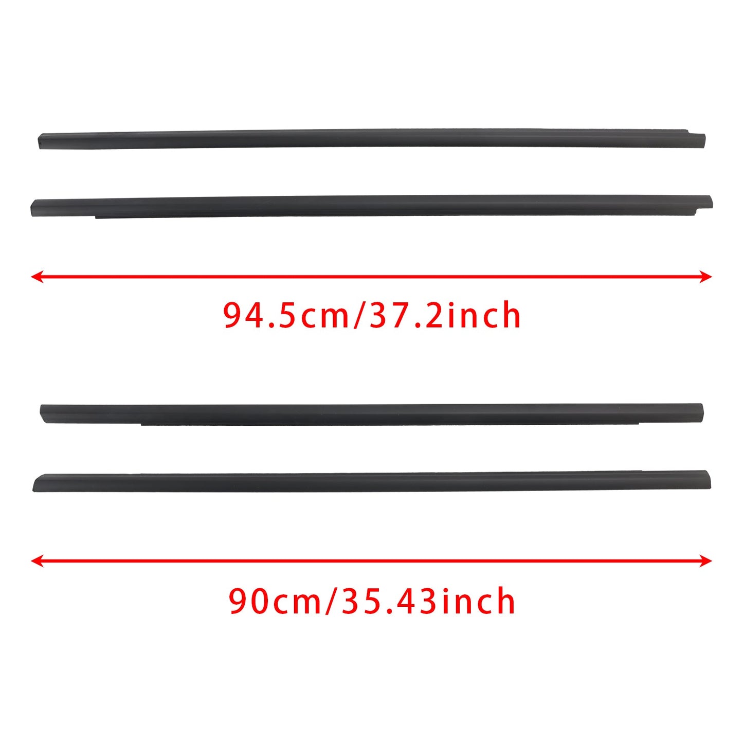 Joint d'étanchéité pour vitres Nissan X-Trail 2001-2007, 4 pièces, 80821-8H300 et 80820-8H300