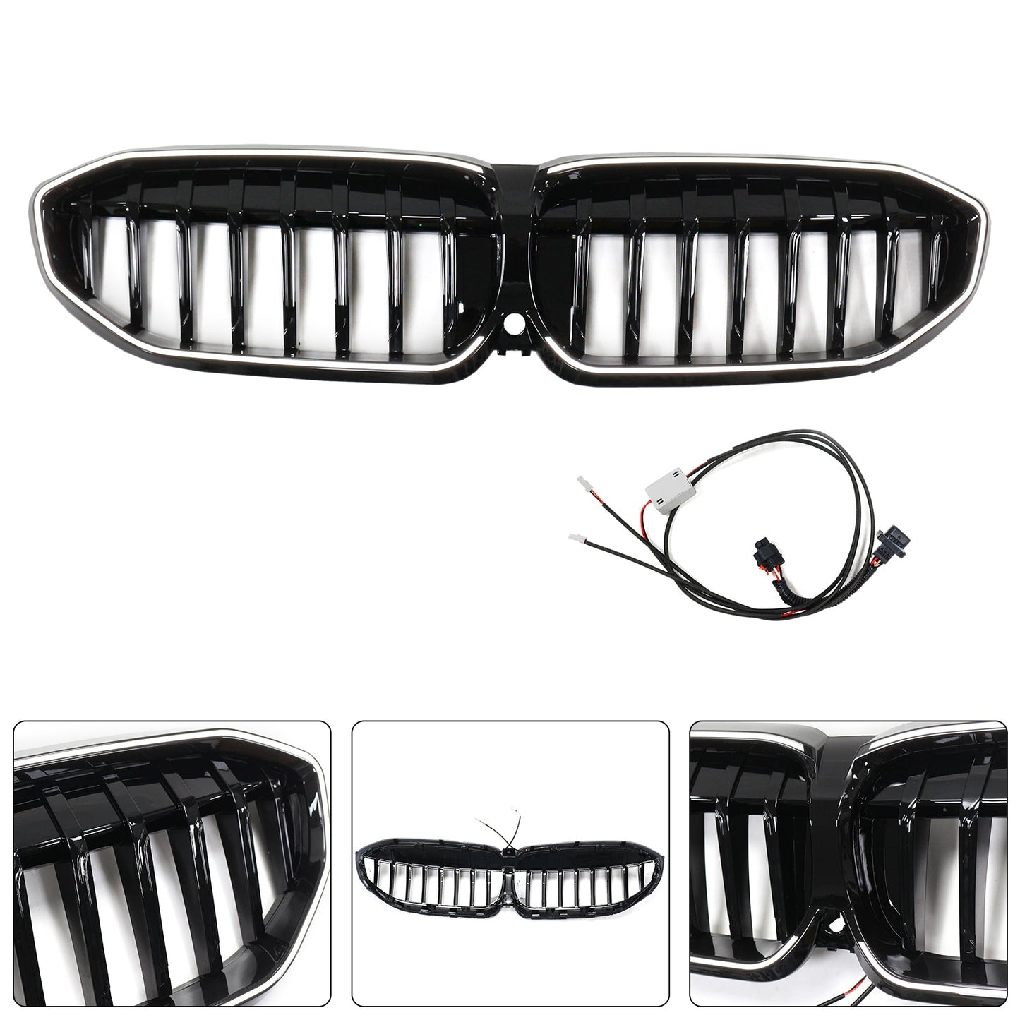 2019-2022 Glossy Black Kidney Grille Grill 51138072085 Fit BMW 3 Series G20
