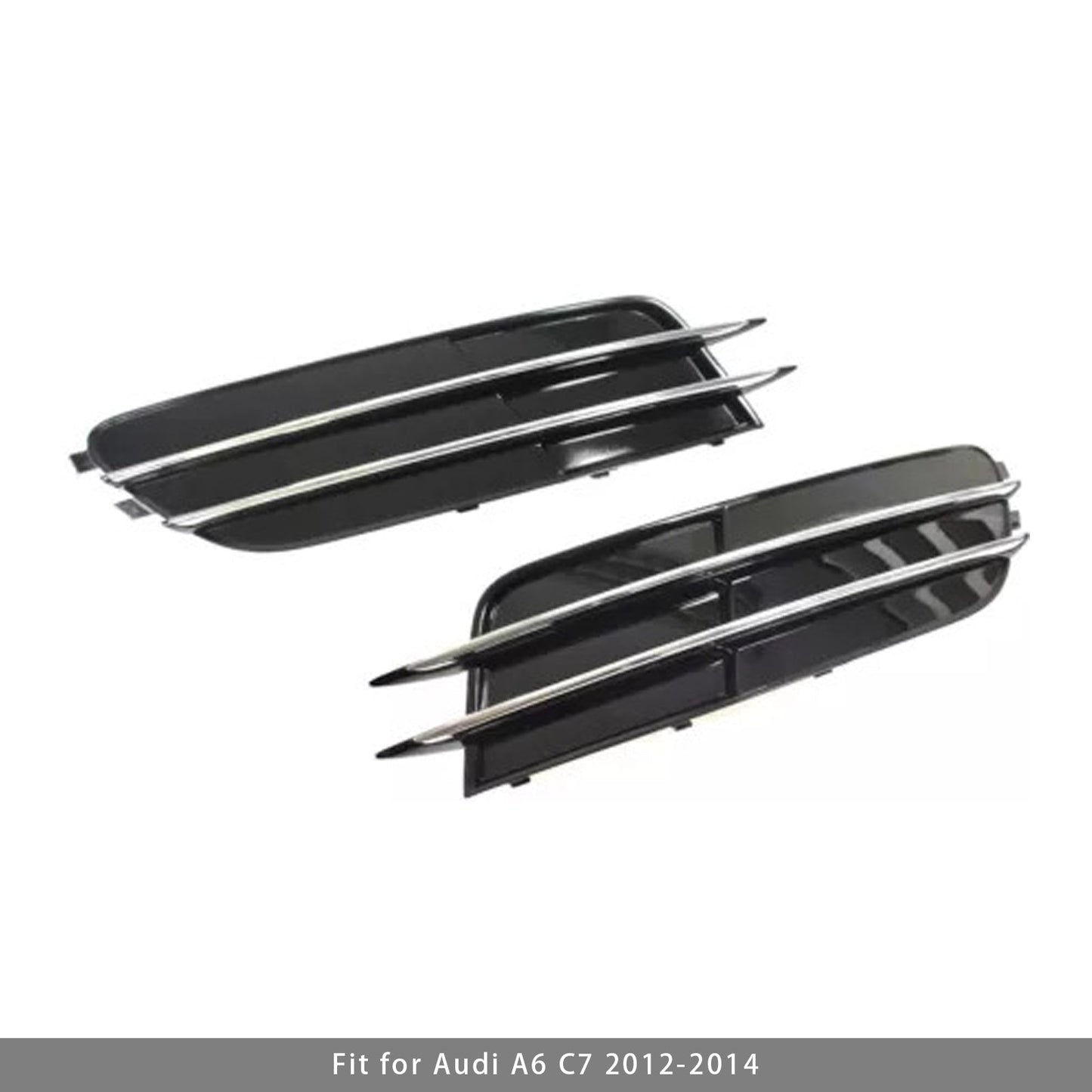 2012-2014 Audi A6 C7 4G0807681 4G0807682 Bumper Fog Light Grill Cover Bezel