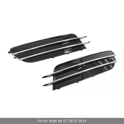 2012-2014 Audi A6 C7 1 Pair Front Bumper Fog Light Grill Cover Bezel