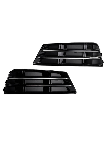 2016-2018 2PCS Front Fog Light Grille Lower Bumper Grill Fit AUDI A4 B9
