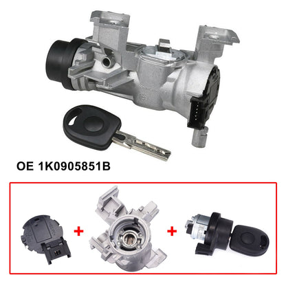 2004-2013 Audi A3 Ignition Switch With Lock Cylinder Key 1K0905851B 1K0953527D