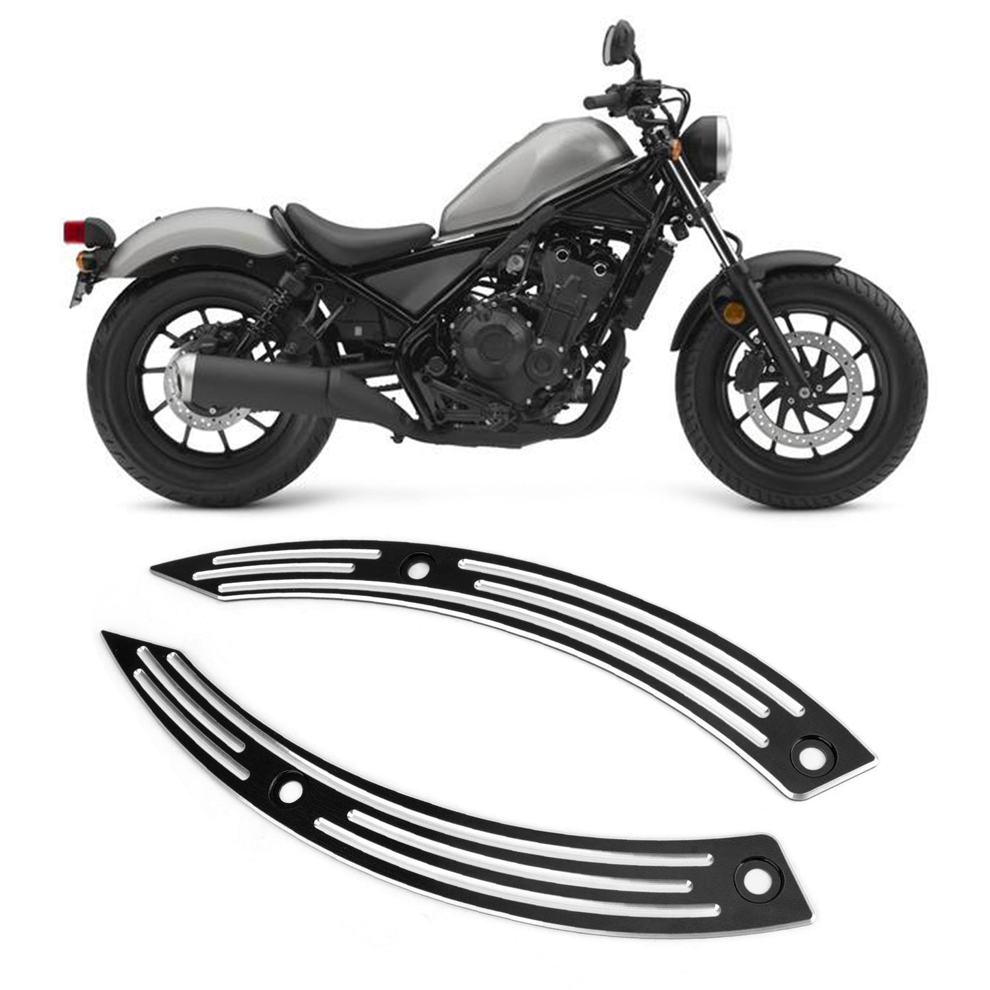 Plaque de protection de garde-boue arrière noire pour Honda REBEL CMX500 CMX300 17-20