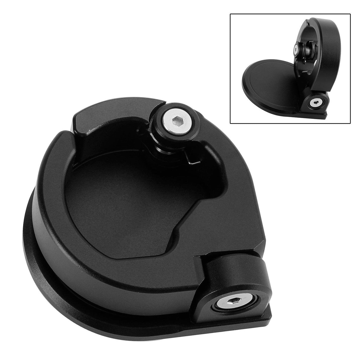 Gancho CNC para casco y portabotellas, compatible con Piaggio Vespa GTS 300 GTV, color plateado