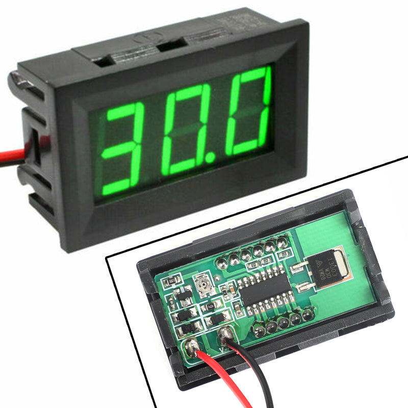 5Pcs Dc5-120V 0.56" 2 Wire Led Digital Display Panel Voltmeter Volt Tester Blue, Red