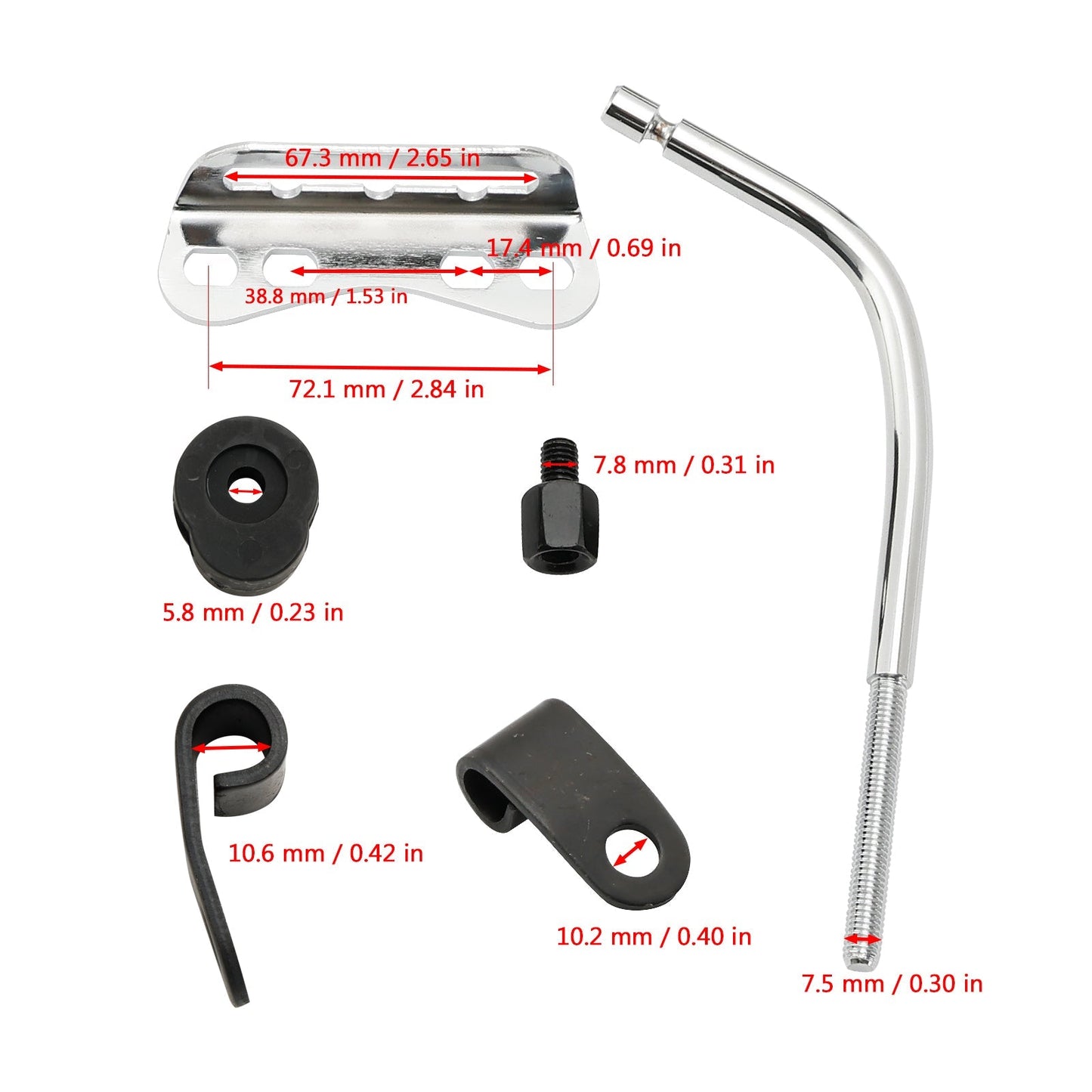 Support de montage de pare-brise universel pour phare de moto rétro Cafe Racer