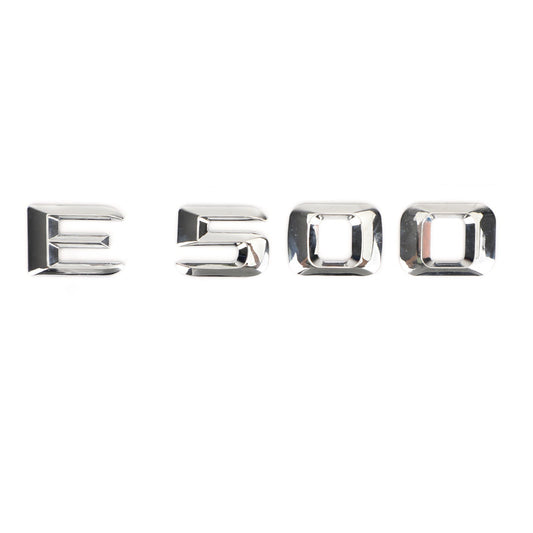 Emblème chromé pour coffre arrière Mercedes E500, plaque signalétique, lettres et chiffres