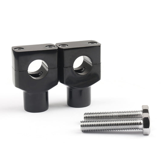 Abrazaderas de montaje para manillar de motocicleta de aluminio de 7/8" y 2 mm para ATV, quad, Dirt Bike, color negro