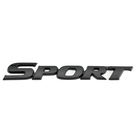 Autocollant 3D en métal avec logo sport pour coffre de voiture, hayon, noir