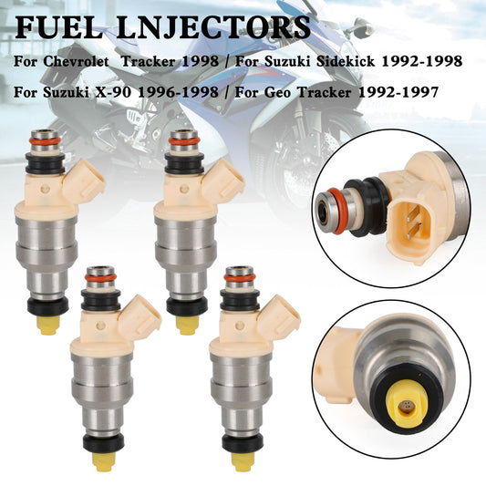 4 inyectores de combustible 15710-58B00 para Suzuki Sidekick Tracker X-90 1.6L INP-470
