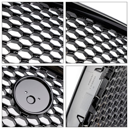 Gloss Black Honeycomb Front Bumper Grille Grill Fit Jaguar XE 2015-2018