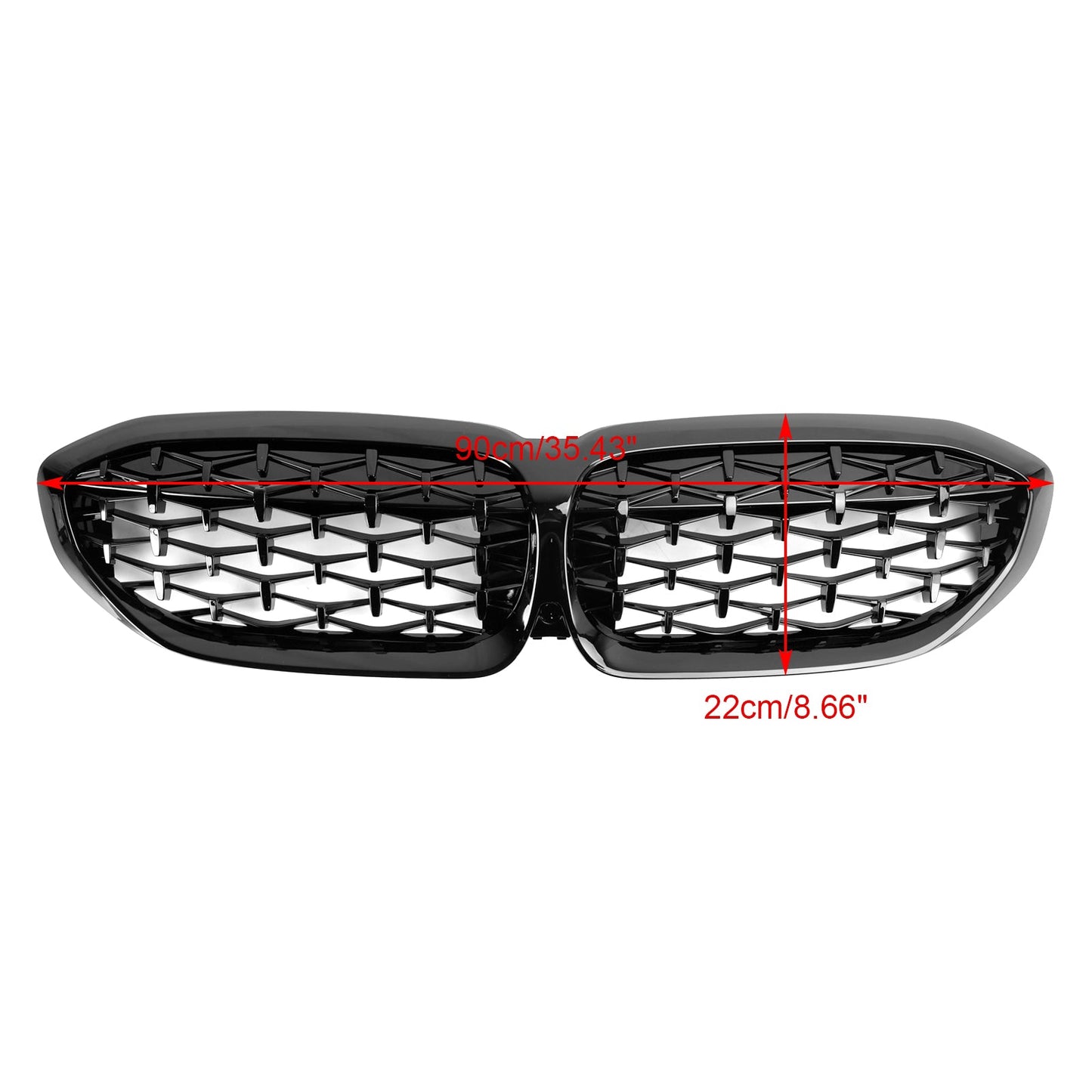 2019-2022 BMW 3 Series G20 320i/330i/320d/M340i/318i/330e Kidney Grille Diamond Black Grill