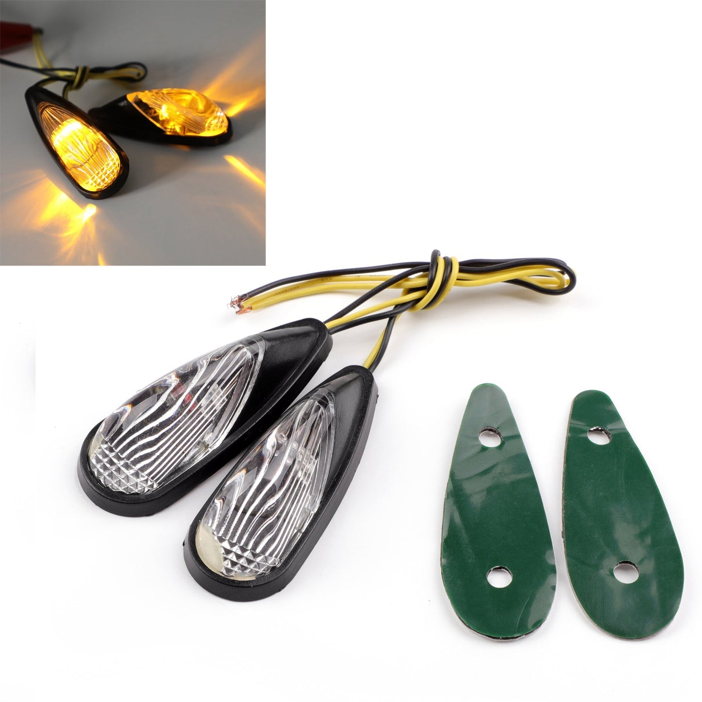 Clignotants pour Kawasaki Ninja 250 500 ZX6 ZX9 Honda CBR 600 1000 RR, accessoires