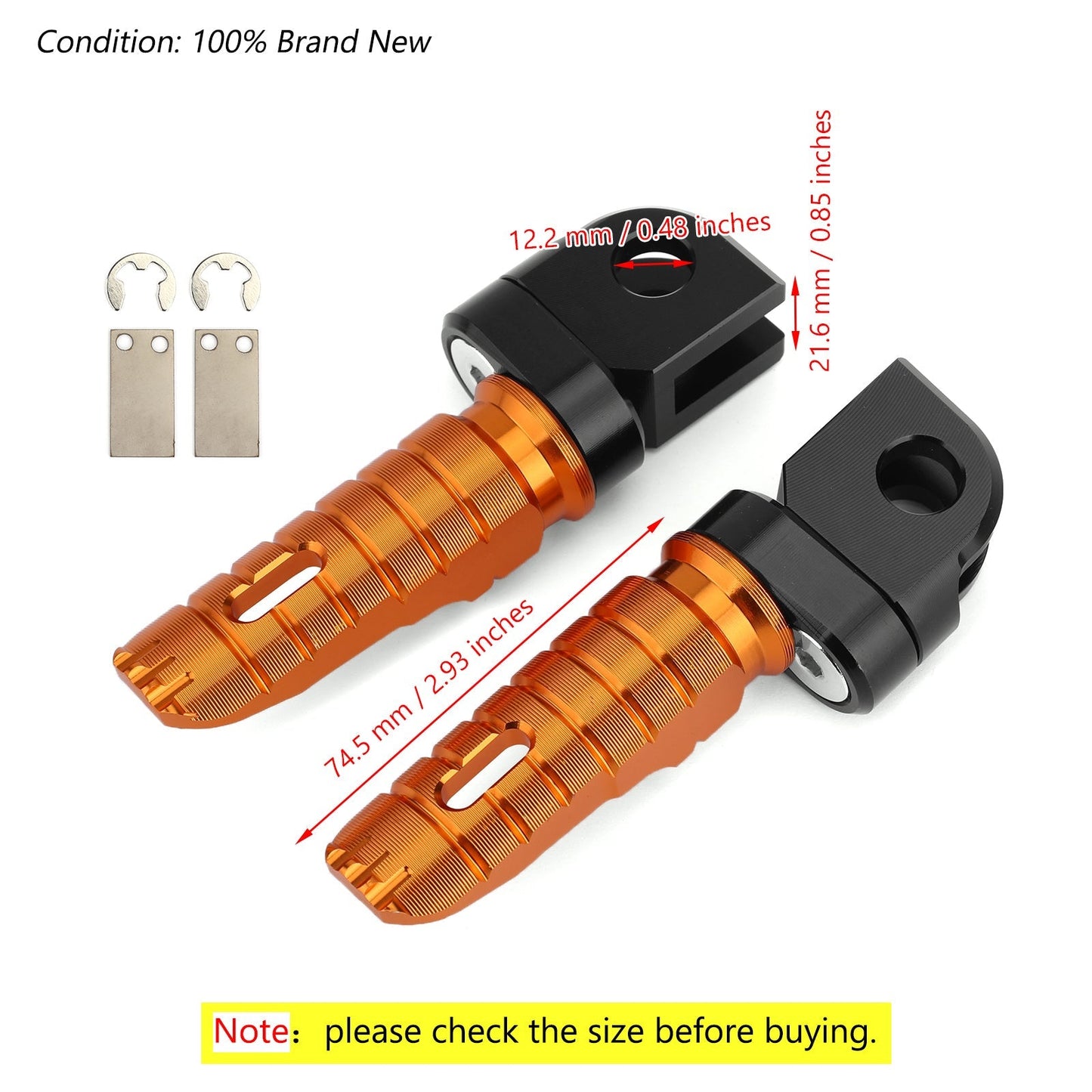 Reposapiés delanteros para KAWASAKI Z300 Z400 Z800 Z650 Z900 Z1000 NINJA 650