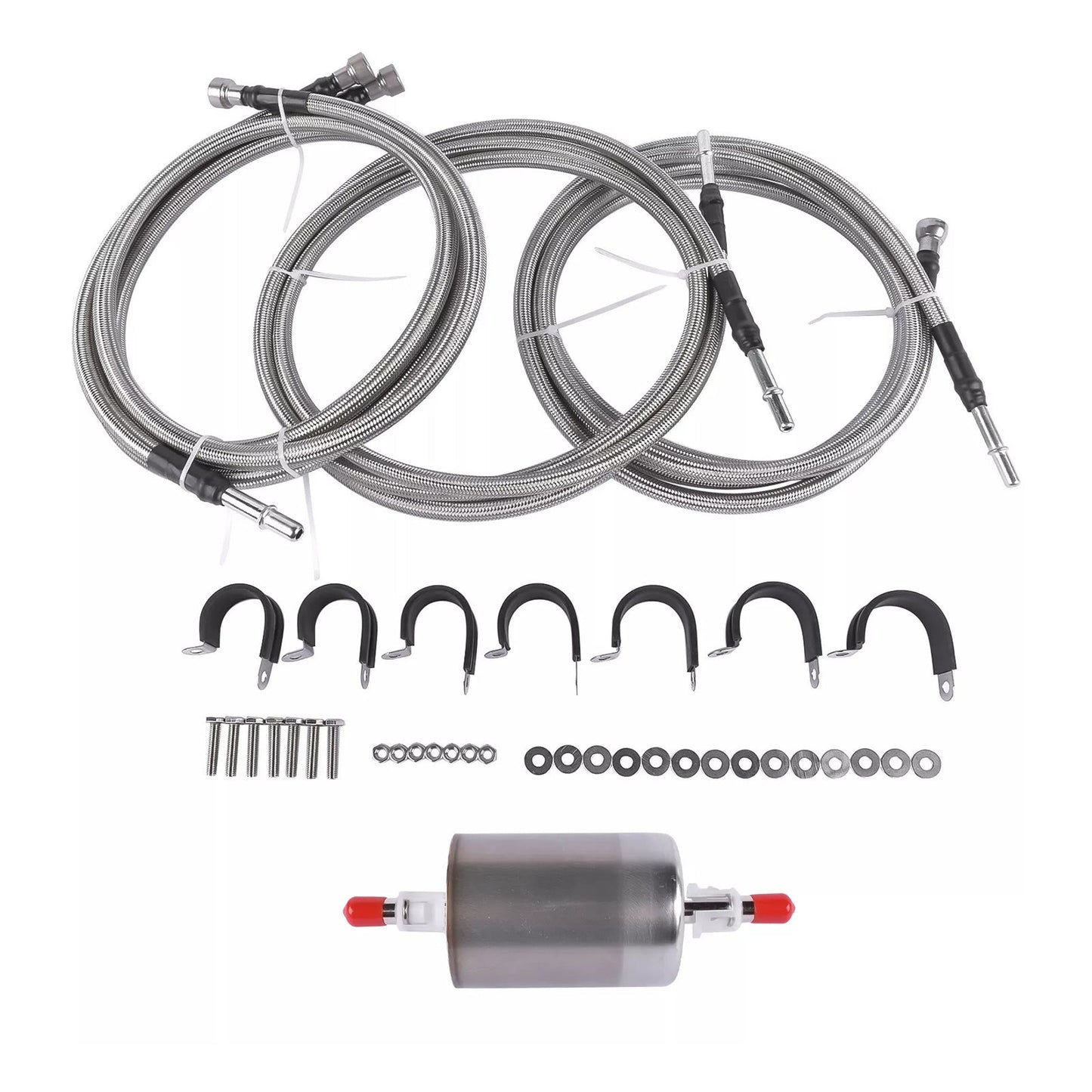 Kit de líneas de combustible trenzadas de acero inoxidable para GMC Sierra 1500 y 2500 (1999-2003) 819-840 15043857