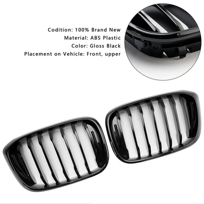 2018-2021 BMW X4 G02 X3 G01 G08 Gloss Black Front Kidney Grille Mesh Grill