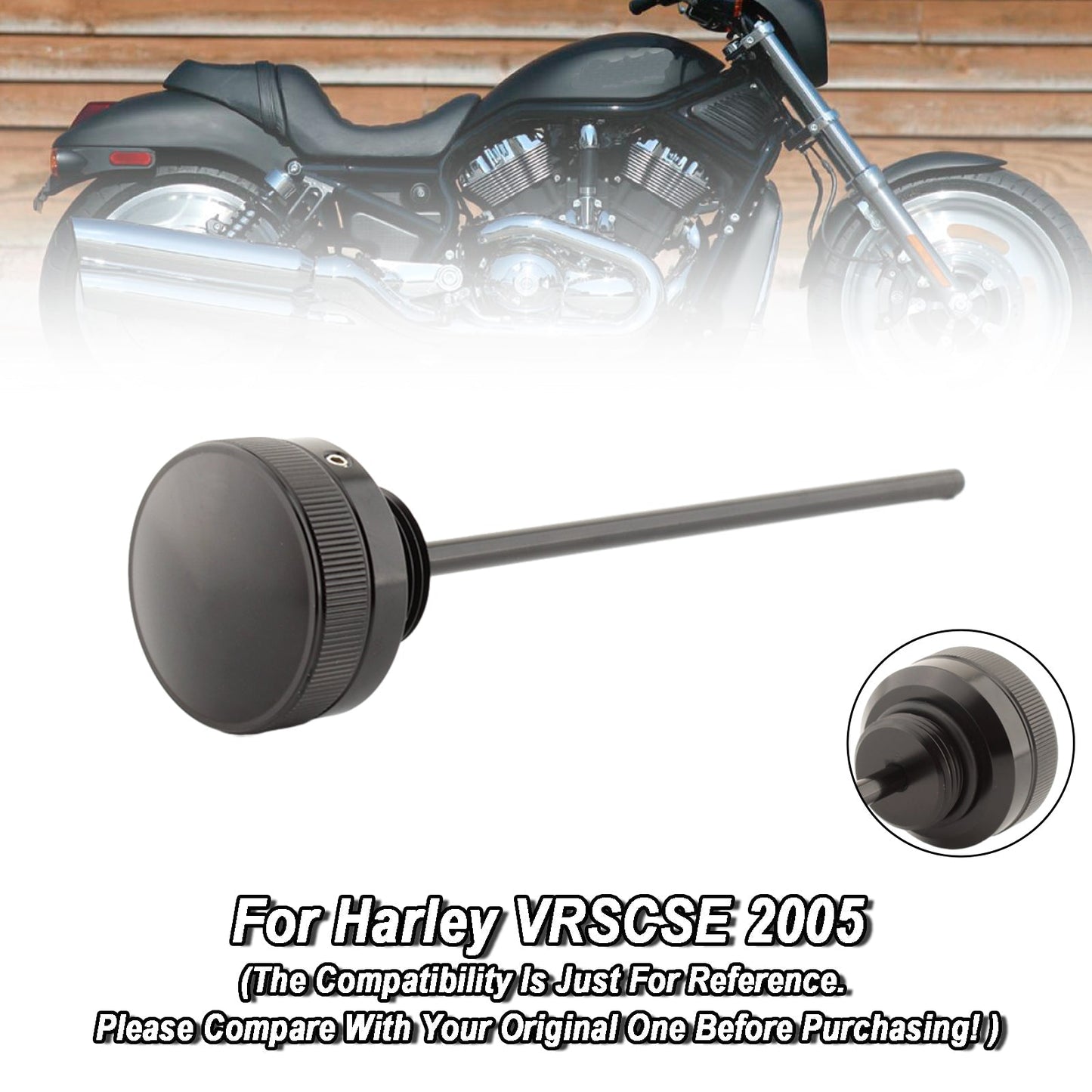 Bouchon de réservoir de jauge d'huile pour Harley VRsca Vrscb Vrscd Vrscse Vrscaw