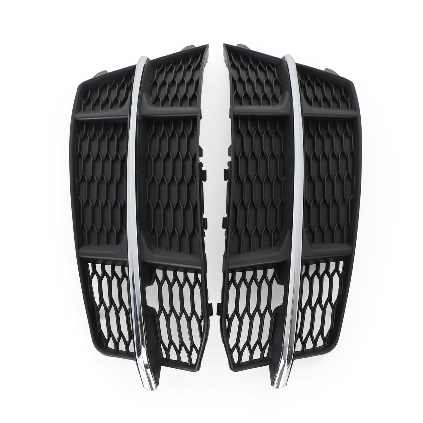 2016-2018 Audi A6 C7 S-Line Bumper Front Bumper Grill 4G0807681AN 4G0807682AN Lower Grille Grill Black Chrome Generic