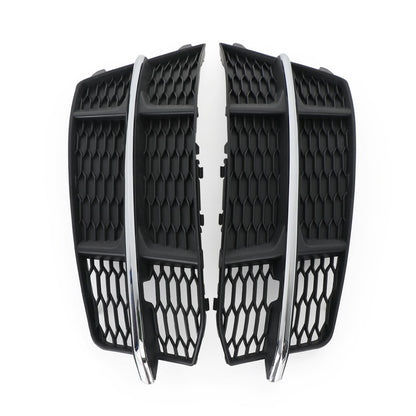 2016-2018 Audi A6 C7 S-Line Bumper Front Bumper Grill 4G0807681AN 4G0807682AN Lower Grille Grill Black Chrome Generic