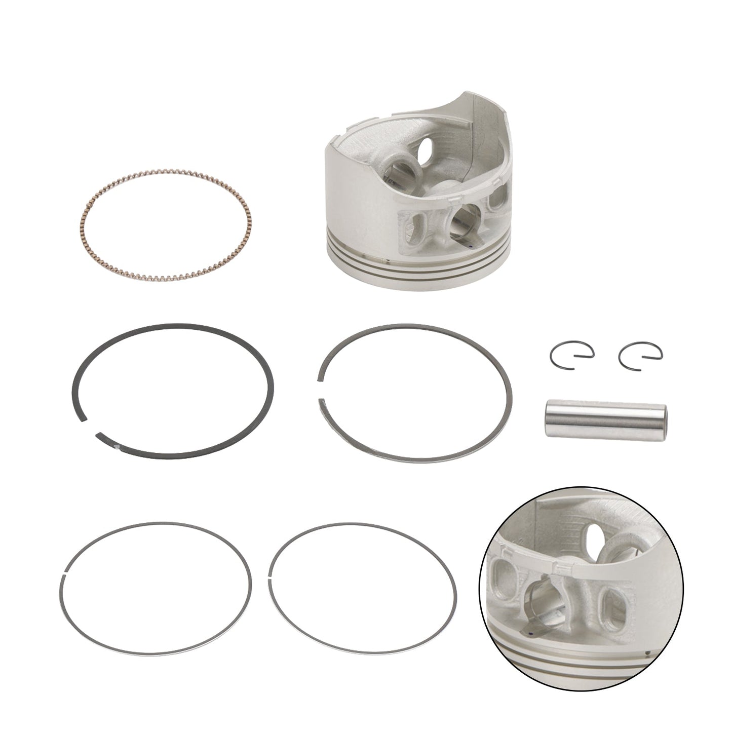 Engine Piston Kit Standard Bore 78.5Mm Fit For Honda Rancher Trx350Fe Te 00-06