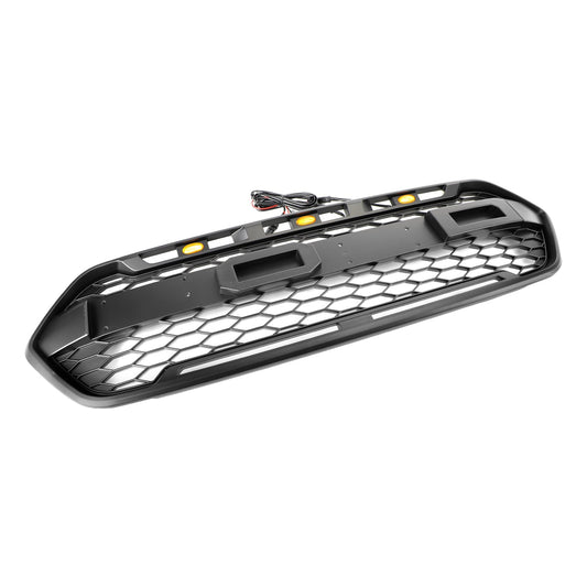 2018-2023 Ford Transit Custom Trail W/ 3LED Matte Black Front Bumper Grille Raptor Style