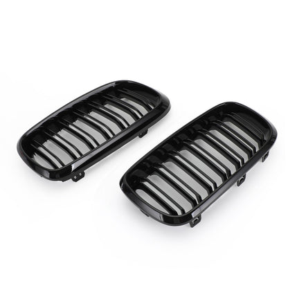 2013-2018 BMW X5 X6 X5M X6M xDrive35i/xDrive50i/xDrive40e/xDrive30d/M50d Front Kidney Gloss Black Grille