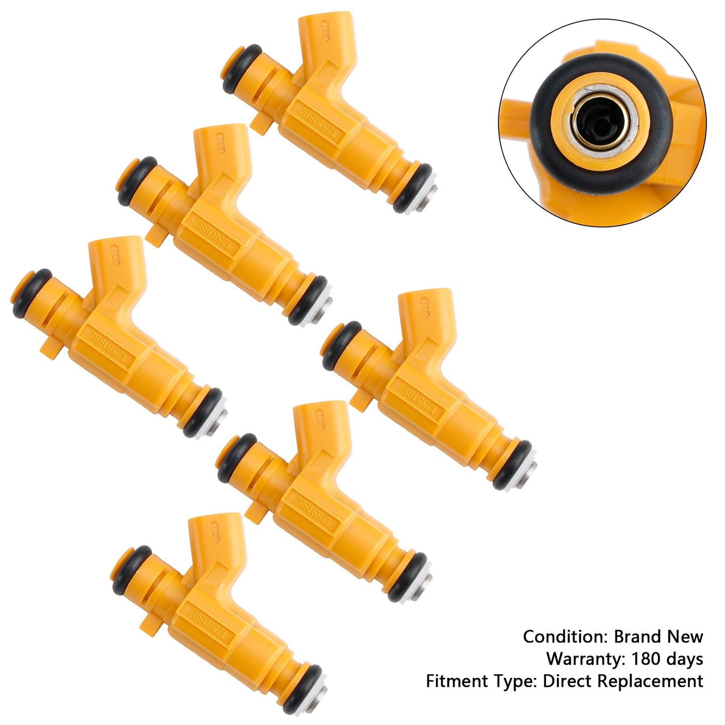 Inyector de combustible de 6 piezas para Saab 9-3 (2006-2009) 0280156129 12581682