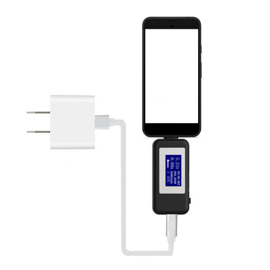 Testeur d'alimentation USB Type-C, tension, courant, capacité, multimètre noir 4-30 V 5 A, noir