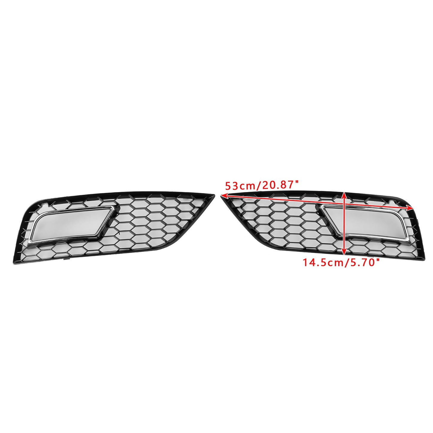 2013-2015 Honeycomb Style Fog Light Cover Fit Audi A4 B8.5 Standard Bumper