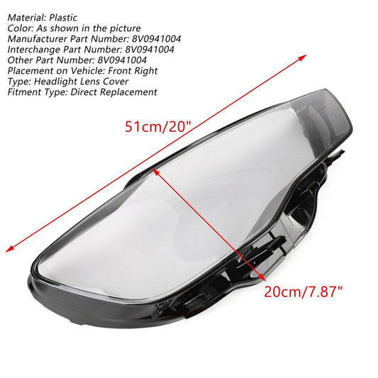 2013-2016 Audi A3 Clear Headlight Cover Headlamp Lens Right 8V0941004