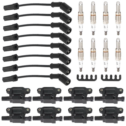 2006-2007 Cadillac CTS 6.0L-V8 8PCS Square Ignition Coil+Spark Plug+Wires 12611424 8125706160 D510C UF413 12570616