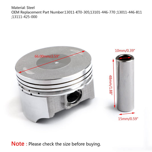 1981-2002 Honda XR200R 66.00mm Piston Pin Ring Kit 13011-KT0-305