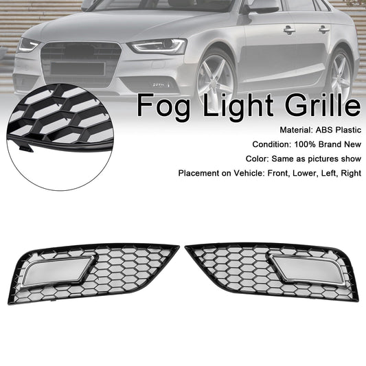 2013-2015 Honeycomb Style Fog Light Cover Fit Audi A4 B8.5 Standard Bumper
