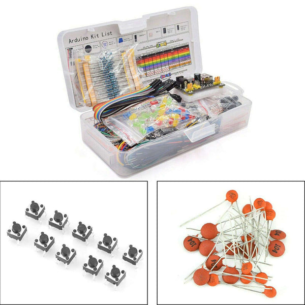 Electronics Component Basic Starter Kit w/830 Tie-Points Breadboard Resistor