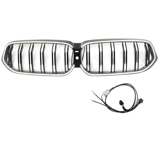 2020-2025 BMW 6 Series G32 Double Slat Black Front Kidney Grill Grille