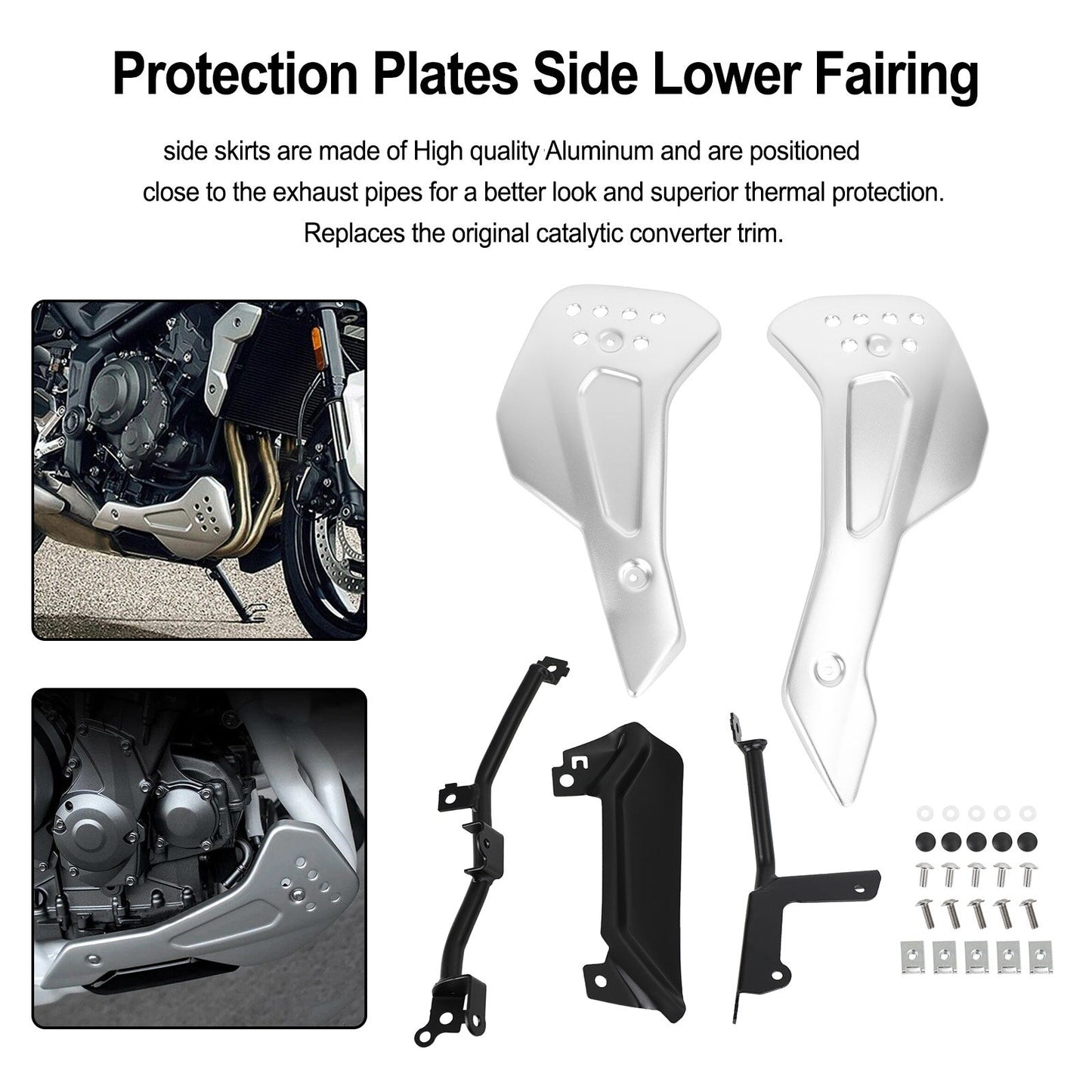 Lower Engine Belly Protection Plates Side Fairing For Trident 660 2021