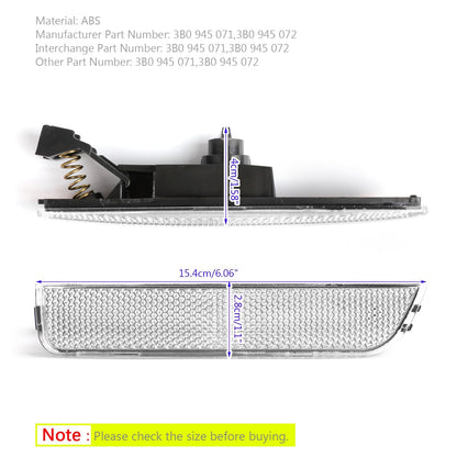 2001-2005 VW Passat B5.5 Pair White Front Bumper Side Marker Lights