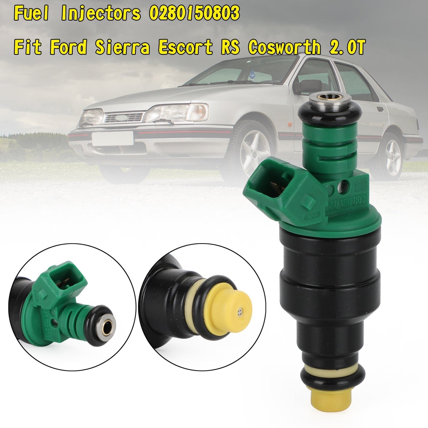 Inyectores de combustible para Ford Sierra Cosworth RS500 1987 (1/6 unidades, 0280 150 803, 0280150803, 95160611000)
