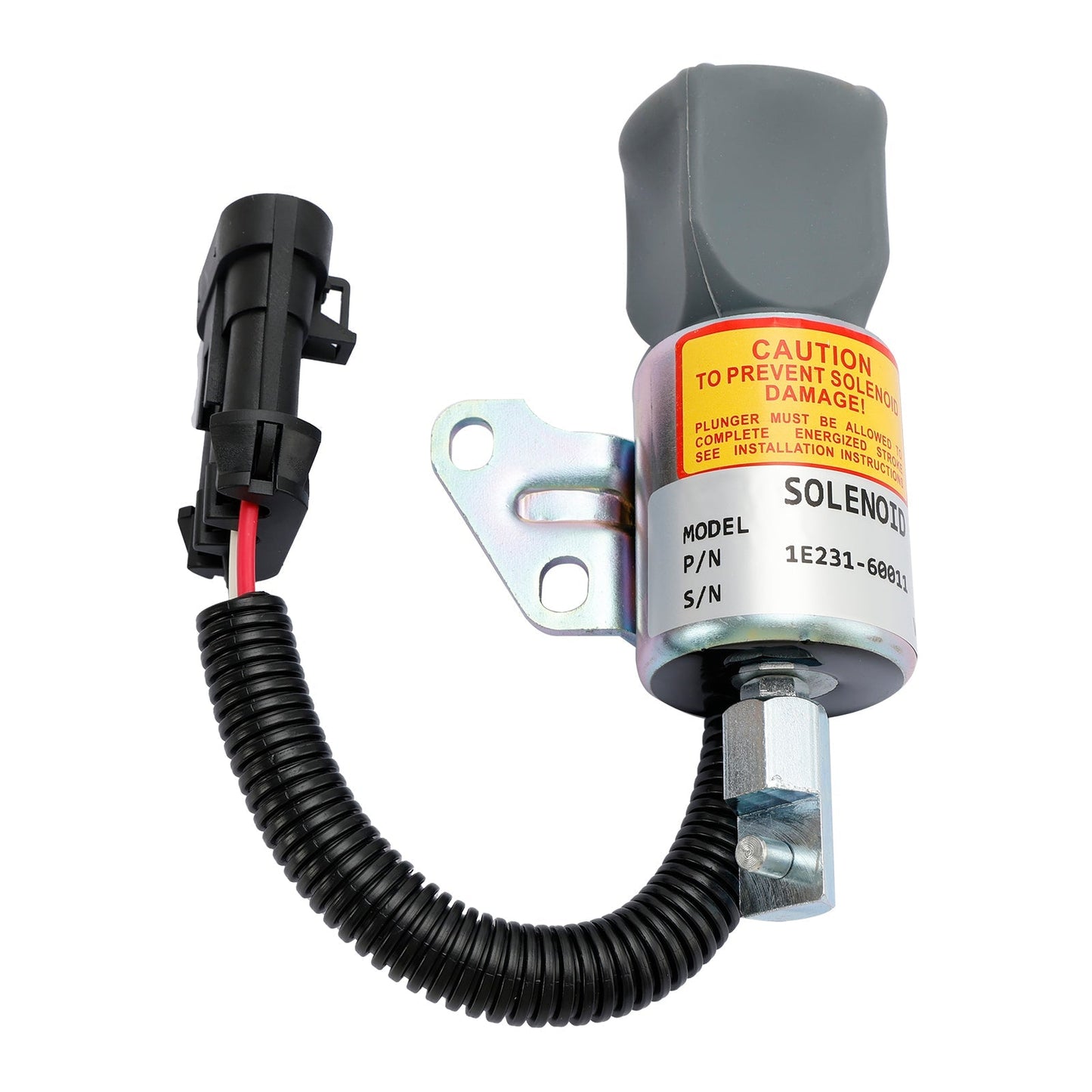 Solenoide de corte de combustible 1E231-60011 para motores Kubota V2203, D722 y D902 M8200