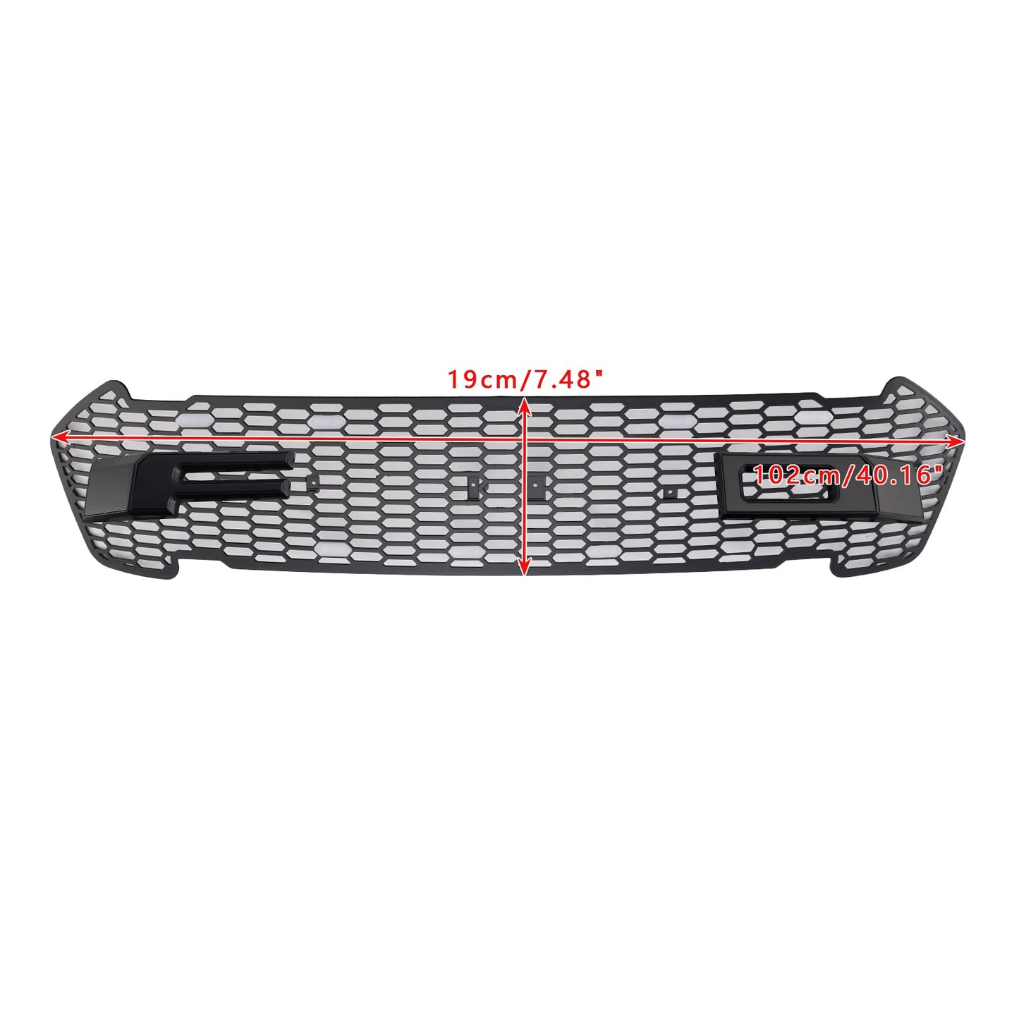 2015-2019 Matte Black Front Bumper Grill Grille Fit Ford Ranger T7 W/LED