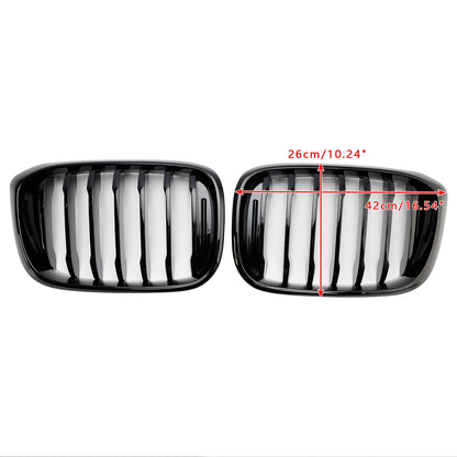 2018-2021 BMW X4 G02 X3 G01 G08 Gloss Black Front Kidney Grille Mesh Grill