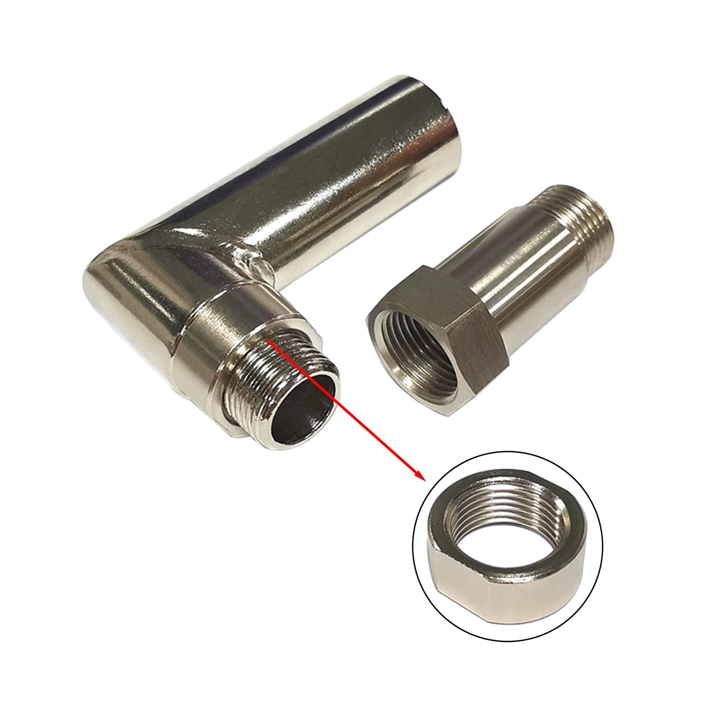 M18*1.5 O2 Spacer Sensor Angled Extender 90 Degree O2 Bung Extension