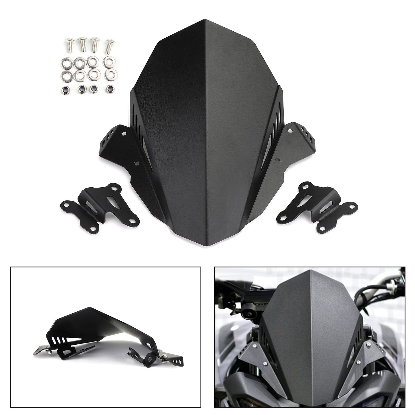 Protection de pare-brise noire pour YAMAHA FZ 09 MT 09 2017-2020
