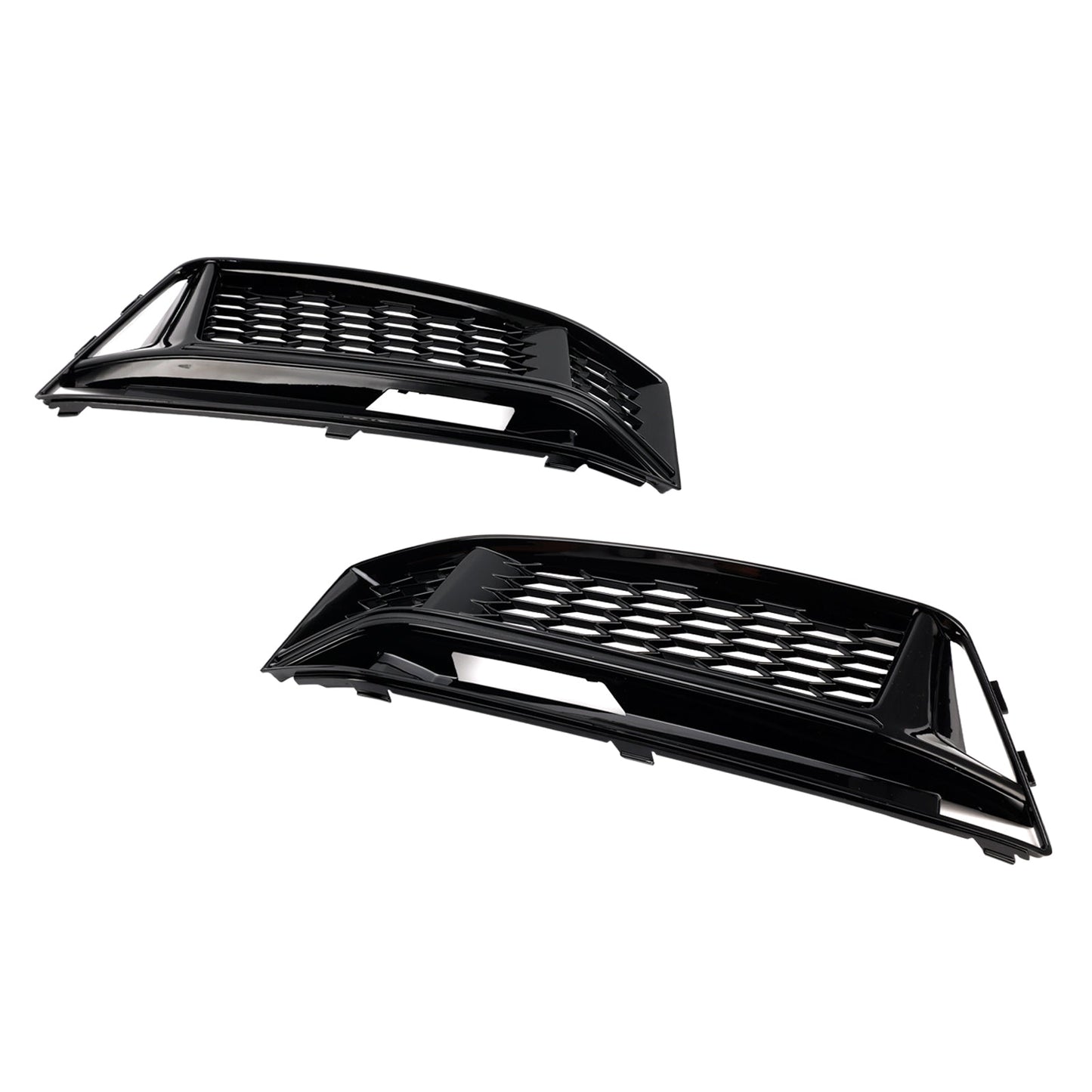 2016-2018 2PCS Fog Light Cover Grille Grill Fit AUDI A4 B9 S-Line S4