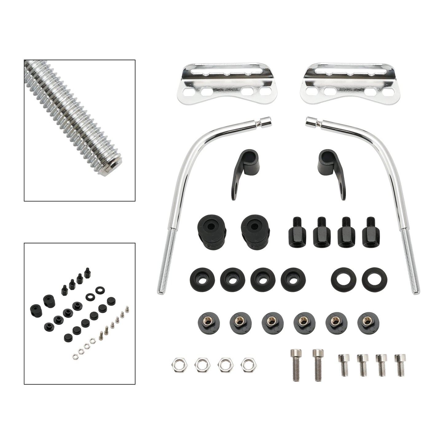 Support de montage de pare-brise universel pour phare de moto rétro Cafe Racer