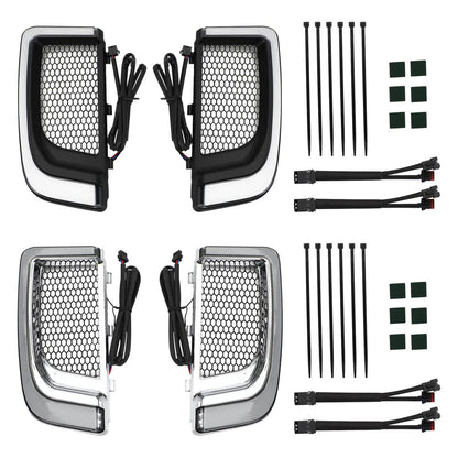 Harley Electra FLH T Road Glide Tracer LED Lower Fairing Lower Grills Lights Assosary