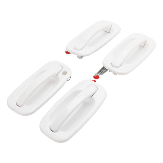 Ensemble de 4 poignées de porte extérieures peintes en blanc pour Chevrolet Suburban/Tahoe 2000-2006 19356468 19356469