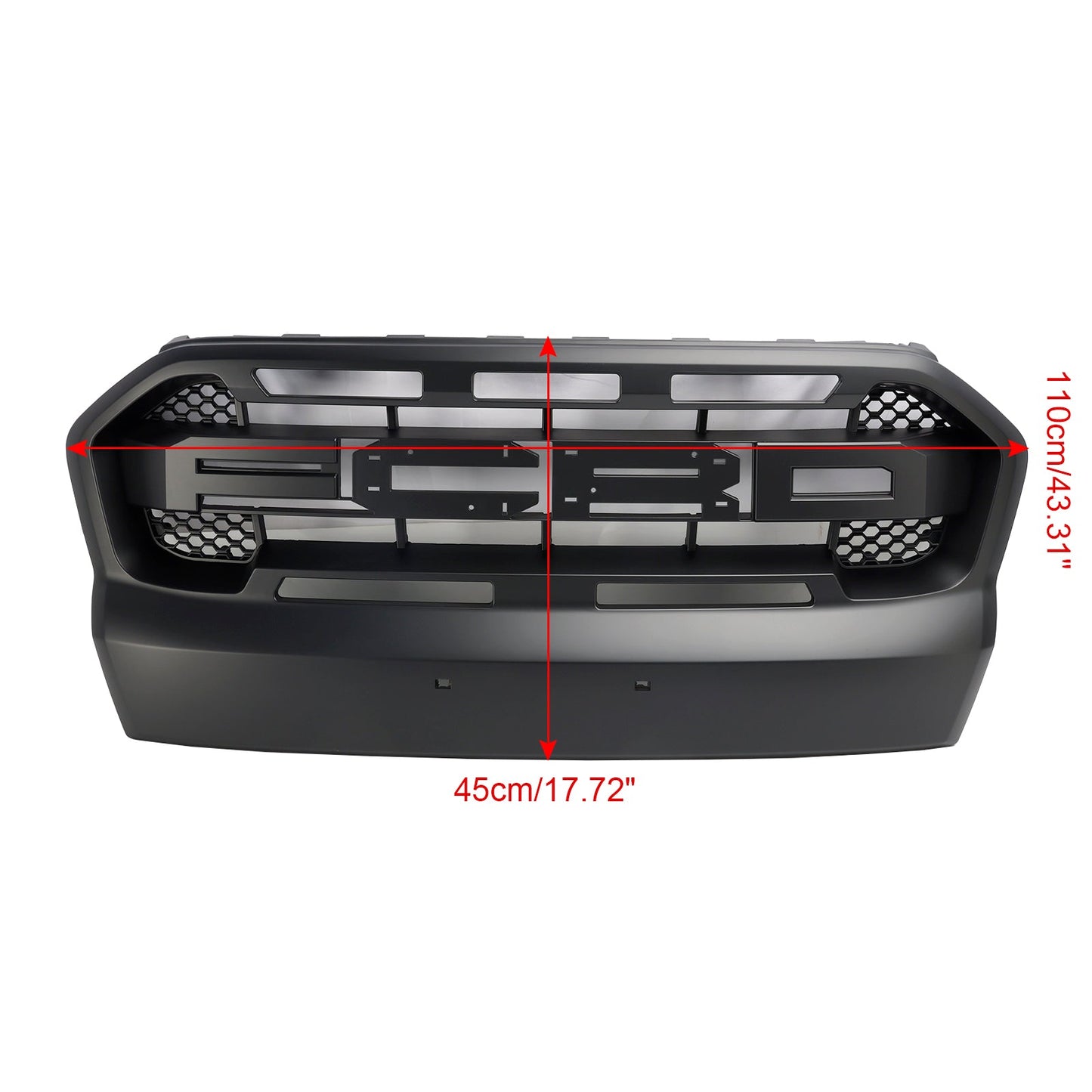Ford Ranger 2015-2019 T7 Ranger Raptor Style Matt Black Front Bumper Grill