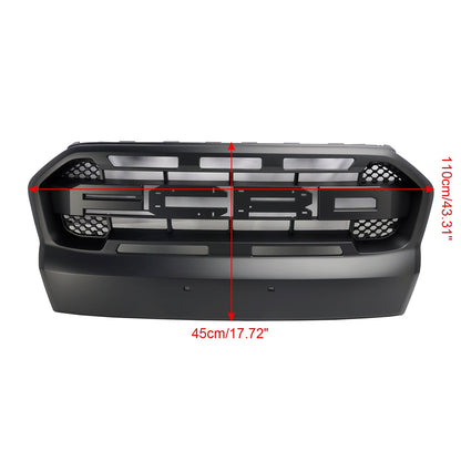 Ford Ranger 2015-2019 T7 Ranger Raptor Style Matt Black Front Bumper Grill
